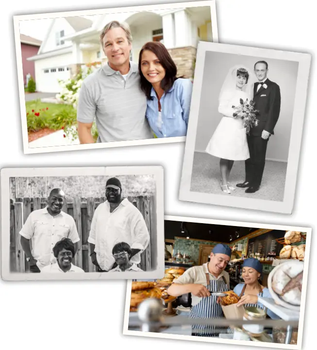A collage of different families in Alabama and Florida