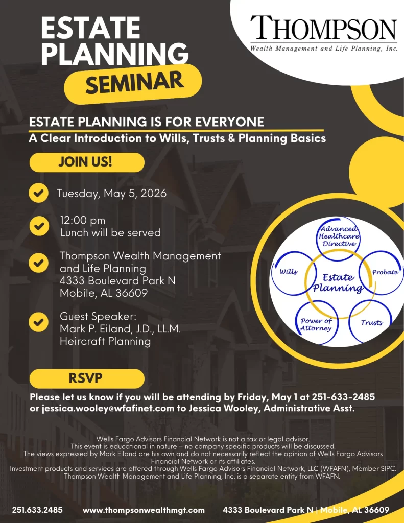 Estate Planning Seminar, May 5 2026 in Mobile, Alabama