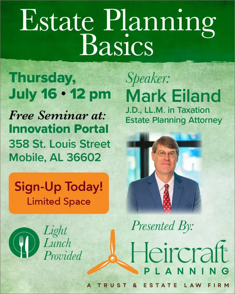 Estate Planning Basics July 16, 2026, 12pm at the Innovation Portal