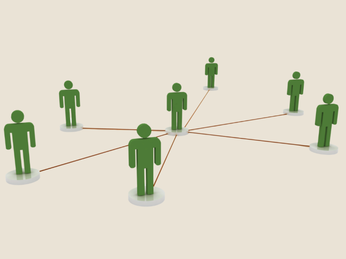 Web of human shapes connected to the center person, signifying the different roles to be filled in an estate plan.