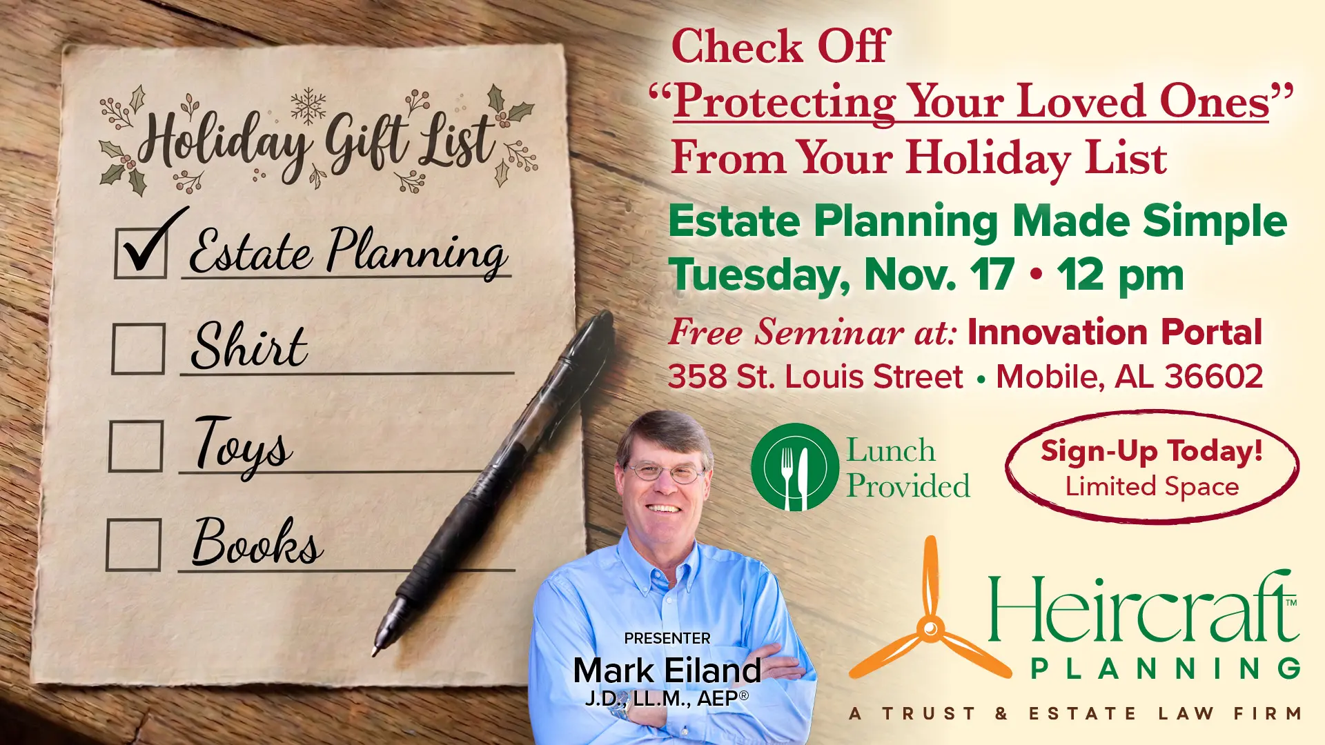 Estate Planning Made Simple, November 17