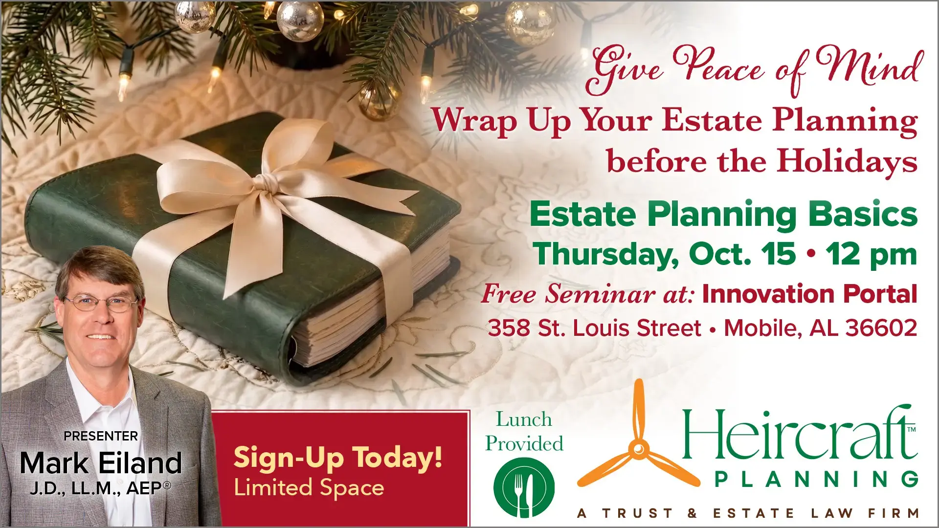 Estate Planning Basics Event, October 15