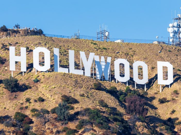 The Hollywood sign on a dry hillside in Los Angeles under a clear blue sky; What Hollywood gets wrong about estate planning in Alabama