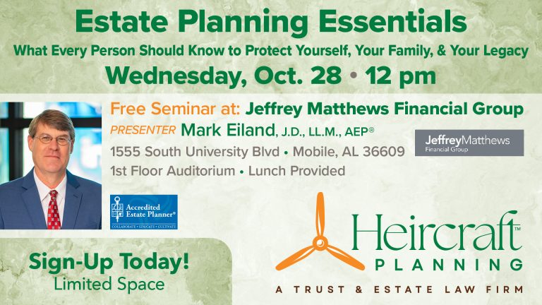 Estate Planning Essentials, October 28, 2026