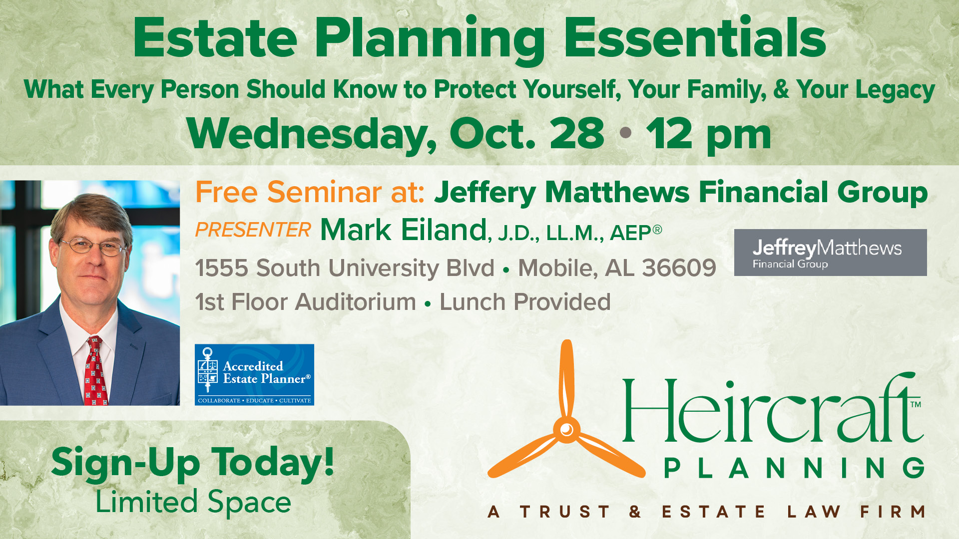 October 28, 2026 event - Estate Planning Essentials